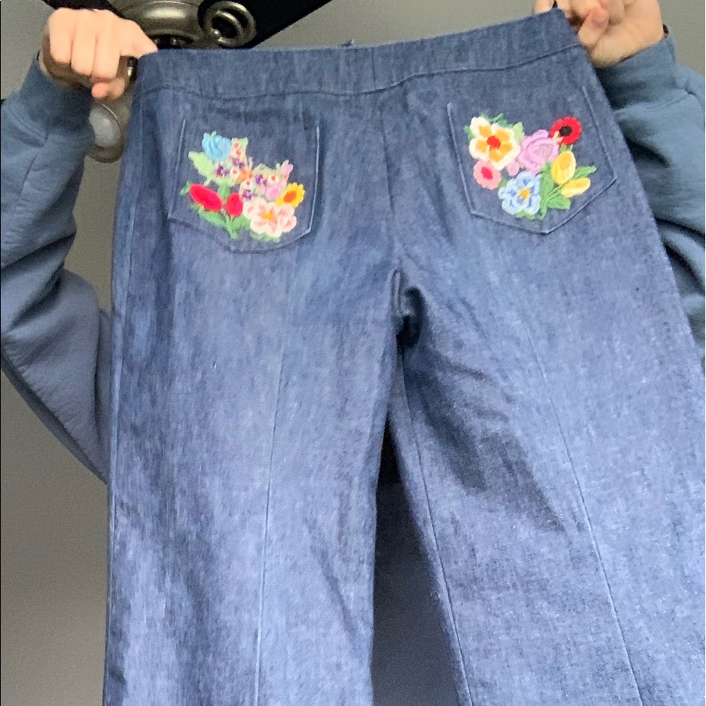 70’s Manning Silver Vintage Bell Bottoms.